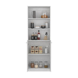 TUHOME Home 2-Door Bookcase with Dual Enclosed Shelves and Three Open Display Tiers Offering Modern Vertical Storage, Concealed Organization and Durable Engineered Wood Construction for Living Rooms, Offices and Bedrooms