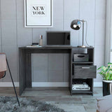 Omma Computer Desk, One Drawer, Two Shelves