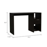 Omma Computer Desk, One Drawer, Two Shelves