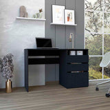 Dublin Computer Desk with Three Storage Drawers and One Open Shelf Offering Practical Workspace Organization, Modern Home Office Functionality and Durable Engineered Wood Construction