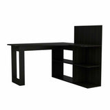 Masai Writing Computer Desk, Five Open Shelves
