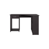Jasper L-Shaped Corner Desk with Two Side Shelves, Space-Saving Home Office and Study Table, Modern Workstation with Ample Storage, Efficient Corner Desk for Organizing Office Supplies and Study Materials