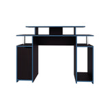 Keria 47" Wide 2-Tier Gamer Desk with Three Shelves, PC Tower Stand, Raised Monitor Shelf, Spacious Work Surface, Modern Desk for Gaming, Home Office, Work-from-home Setup
