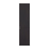 Home Tall Freestanding Bookcase with Double Doors and 5 Interior Storage Shelves, Vertical Storage Cabinet for Living Room, Office or Bedroom
