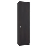 Home Tall Freestanding Bookcase with Double Doors and 5 Interior Storage Shelves, Vertical Storage Cabinet for Living Room, Office or Bedroom