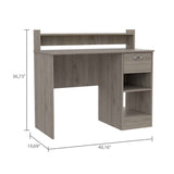 Manaos Writing Computer Desk , Multiple Shelves, One Drawer