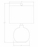 Enetai Glass White Table Lamp