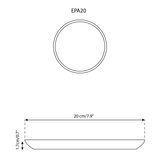 Stoneware Flat Dessert Plate | Epa 7.9"