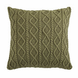 Cable Knit Soft Diamond Euro Sham, Sage Green