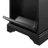 Roque Storage End Table with Hooded Wheels & Built-In Outlets(Optional Types)