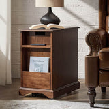 Roque Storage End Table with Hooded Wheels & Built-In Outlets(Optional Types)