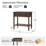 Derk Fluted Fronts Transitional Nightstand and End Table with Drawers and USB/Type-C Outlets
