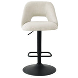 Edwin Upholstered Swivel Adjustable Bar Stool (Set of 2)