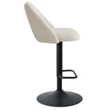 Edwin Upholstered Swivel Adjustable Bar Stool (Set of 2)