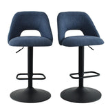 Edwin Upholstered Swivel Adjustable Bar Stool (Set of 2)