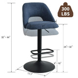 Edwin Upholstered Swivel Adjustable Bar Stool (Set of 2)