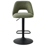Edwin Upholstered Swivel Adjustable Bar Stool (Set of 2)