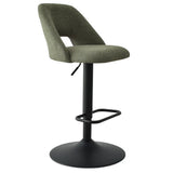 Edwin Upholstered Swivel Adjustable Bar Stool (Set of 2)