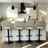 Edwin Upholstered Swivel Adjustable Bar Stool (Set of 2)