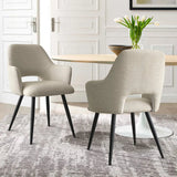 Edwin Upholstered Dining Chair with Arms (Set of 2)