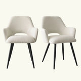 Edwin Upholstered Dining Chair with Arms (Set of 2)