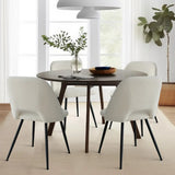 Edwin Modern Upholstered Boucle Dining Chair (Set of 4)