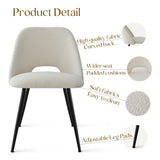 Edwin Modern Upholstered Boucle Dining Chair (Set of 4)