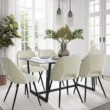Edwin Modern Upholstered Boucle Dining Chair (Set of 4)