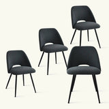 Edwin Modern Upholstered Boucle Dining Chair (Set of 4)