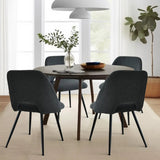 Edwin Modern Upholstered Boucle Dining Chair (Set of 4)