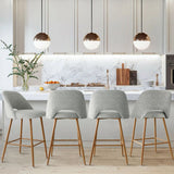 Edwin Boucle Upholstered Counter Stool (Set of 4)
