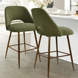 Edwin 26" Modern Upholstered Counter Stool (Set of 2)