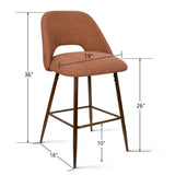 Edwin 26" Modern Upholstered Counter Stool (Set of 2)