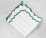 Green Scalloped Napkins