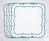Green Scalloped Napkins