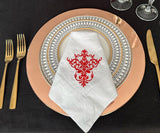 White Wedding Napkins - Victorian Napkins