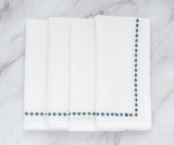 Green Snowflake Napkins - Embroidered