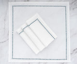 Green Snowflake Napkins - Embroidered