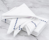 Navy Blue Snowflake Napkins
