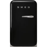 Retro-Style Refrigerator (1.2 cu ft, Left Hinge) - Black