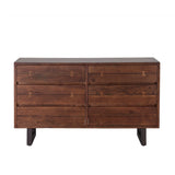 Aspen 58" Six Drawer Dresser in Walnut