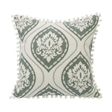 Belmont Graphic Print Throw Pillow w/ Pom Trim