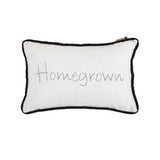 "Homegrown" Embroidery Lumbar Pillow