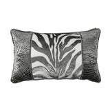 Celeste Zebra Applique & Wave Embroidery Pillow