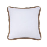 Washed Linen Jute Trimmed Pillow