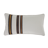 Toluca Canvas Embroidered Cotton Lumbar Pillow