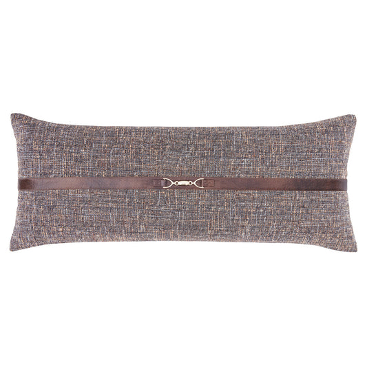 Tweed Buckle Detailed Lumbar Pillow