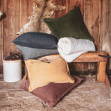 Stonewashed Cotton Canvas Coverlet