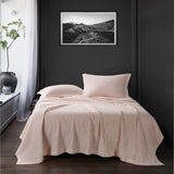 Stonewashed Cotton Waffle Weave Coverlet