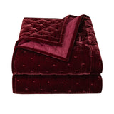Stella Faux Silk Velvet Pintuck Quilt